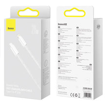 Заредете изображение във визуализатора на галерията – Baseus cable type c to apple lightning 8-pin pd20w power delivery dynamic series cald000102 2m white
