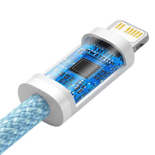 Заредете изображение във визуализатора на галерията – Baseus cable type c to apple lightning 8-pin pd20w power delivery dynamic series cald000103 2m blue
