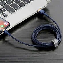 Заредете изображение във визуализатора на галерията – Baseus cable  usb to o apple lightning 8-pin 2a yvien calyw-a13 1,8m navy blue
