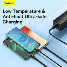 Заредете изображение във визуализатора на галерията – BASEUS cable USB 3in1 Flash Series USB-C micro USB Lightning 66W CASS040001
 1.2m black
