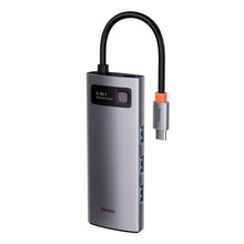 Заредете изображение във визуализатора на галерията – BASEUS HUB 5in1 Typ C to HDMI + 3xUSB 3.0 + PD CAHUB-CX0G
