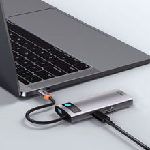 Заредете изображение във визуализатора на галерията – BASEUS HUB 5in1 Typ C to HDMI + 3xUSB 3.0 + PD CAHUB-CX0G
