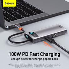 Заредете изображение във визуализатора на галерията – BASEUS HUB 5in1 Typ C to HDMI + 3xUSB 3.0 + PD CAHUB-CX0G
