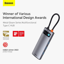 Заредете изображение във визуализатора на галерията – BASEUS HUB 5in1 Typ C to HDMI + 3xUSB 3.0 + PD CAHUB-CX0G
