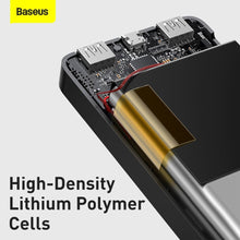 Заредете изображение във визуализатора на галерията – Baseus Bipow powerbank с дисплей 10 000 mAh 15W черен (Overseas Edition) + USB-A - Micro USB 0.25m кабел черен (PPBD050001)
