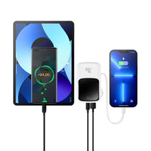 Заредете изображение във визуализатора на галерията – Baseus Qpow Power Bank 10000mAh Built-in Lightning 20W Quick Charge Cable SCP AFC FCP White (PPQD020002)
