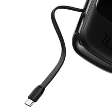 Заредете изображение във визуализатора на галерията – Baseus Qpow Digital Display powerbank with fast charging 20000mAh 22.5W QC/PD/SCP/FCP with built-in USB-C cable black
