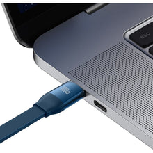 Заредете изображение във визуализатора на галерията – Baseus Bright Mirror 2 retractable cable 3in1 USB Type C - micro USB + Lightning + USB Type C 3.5A 1.1m blue (CAMJ010203)
