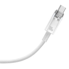 Заредете изображение във визуализатора на галерията – BASEUS cabel Type C to Type C Explorer Fast Charging 100W 1m stellar white P10319703221-00 / CB000043
