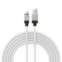 Заредете изображение във визуализатора на галерията – BASEUS кабел USB to Type C CoolPlay бързо зареждане  100W 2m white CAKW000702
