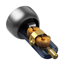 Заредете изображение във визуализатора на галерията – Baseus car charger USB / USB Type C 65 W 5 A SCP Quick Charge 4.0+ Power Delivery 3.0 LCD display gray (CCKX-C0G)

