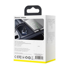Заредете изображение във визуализатора на галерията – Baseus car charger USB / USB Type C 65 W 5 A SCP Quick Charge 4.0+ Power Delivery 3.0 LCD display gray (CCKX-C0G)
