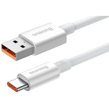 Заредете изображение във визуализатора на галерията – BASEUS cable USB A to Apple Lightning 8-pin PD 100W 1m white P10320102214-00
