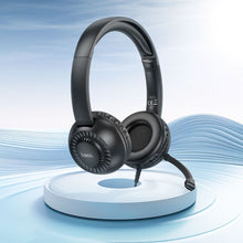 Заредете изображение във визуализатора на галерията – HOCO wire headphones Jack 3,5 mm with microphone W112 black
