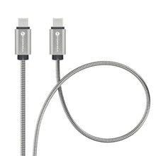 Заредете изображение във визуализатора на галерията – FORCELL F-ENERGY Metal C237 cable Type C to Type C PD QC4.0 3A 60W 2 m silver
