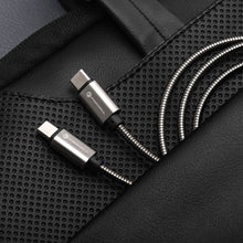 Заредете изображение във визуализатора на галерията – FORCELL F-ENERGY Metal C237 cable Type C to Type C PD QC4.0 3A 60W 2 m silver
