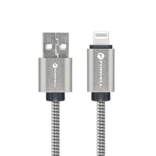 Заредете изображение във визуализатора на галерията – FORCELL F-ENERGY Metal C236 cable USB A to Lightning 2,4A 12W 2 m silver
