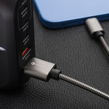 Заредете изображение във визуализатора на галерията – FORCELL F-ENERGY Metal C236 cable USB A to Lightning 2,4A 12W 2 m silver

