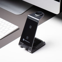 Заредете изображение във визуализатора на галерията – Forcell F-ENERGY Simply Charge 3in1 compatible with Apple Watch and Samsung Watch grey

