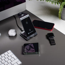Заредете изображение във визуализатора на галерията – Forcell F-ENERGY Simply Charge 3in1 compatible with Apple Watch and Samsung Watch grey

