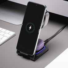 Заредете изображение във визуализатора на галерията – Forcell F-ENERGY Simply Charge 3in1 compatible with Apple Watch and Samsung Watch grey
