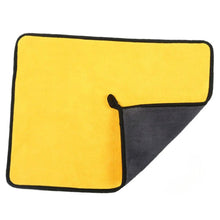 Заредете изображение във визуализатора на галерията – Microfiber car towel super absorbent 30 x 60 cm yellow gray
