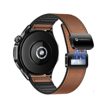 Заредете изображение във визуализатора на галерията – FORCELL F-DESIGN FS20 magnetic eco leather strap for SAMSUNG Watch 20 mm brown
