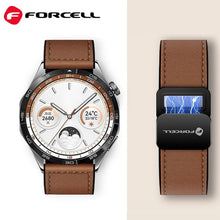 Заредете изображение във визуализатора на галерията – FORCELL F-DESIGN FS20 magnetic eco leather strap for SAMSUNG Watch 20 mm brown
