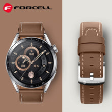 Заредете изображение във визуализатора на галерията – FORCELL F-DESIGN FS21 eco leather strap for SAMSUNG Watch 22 mm brown
