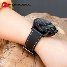 Заредете изображение във визуализатора на галерията – FORCELL F-DESIGN FS21 eco leather strap for SAMSUNG Watch 22 mm black
