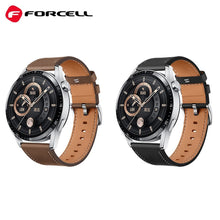 Заредете изображение във визуализатора на галерията – FORCELL F-DESIGN FS21 eco leather strap for SAMSUNG Watch 22 mm black
