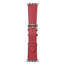 Заредете изображение във визуализатора на галерията – FORCELL F-DESIGN FA20 eco leather strap for APPLE Watch 42 / 44 / 45 / 49 mm red
