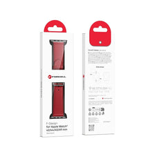 Заредете изображение във визуализатора на галерията – FORCELL F-DESIGN FA20 eco leather strap for APPLE Watch 42 / 44 / 45 / 49 mm red

