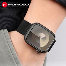 Заредете изображение във визуализатора на галерията – FORCELL F-DESIGN FA14 magnetic stainless steel strap for APPLE Watch 42 / 44 / 45 / 49 mm black

