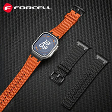 Заредете изображение във визуализатора на галерията – FORCELL F-DESIGN FA06 силиконова каишка за APPLE Watch 42 / 44 / 45 / 49 mm оранжев

