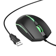 Заредете изображение във визуализатора на галерията – HOCO gaming wire USB A computer mouse 2400 dpi GM37 black
