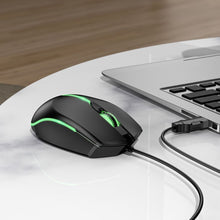 Заредете изображение във визуализатора на галерията – HOCO gaming wire USB A computer mouse 2400 dpi GM37 black
