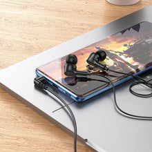 Заредете изображение във визуализатора на галерията – HOCO wire earphones Jack 3,5 mm with microphone M102 black

