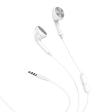 Заредете изображение във визуализатора на галерията – HOCO wire earphones Jack 3,5 mm with microphone M73 white
