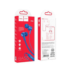 Заредете изображение във визуализатора на галерията – HOCO wire earphones Jack 3,5 mm with microphone M86 blue
