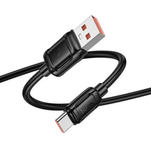 Заредете изображение във визуализатора на галерията – Кабел Hoco USB A to Type C 100W X115 1 m черен
