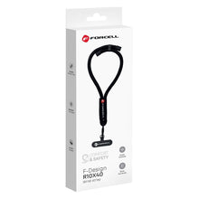 Заредете изображение във визуализатора на галерията – FORCELL F-DESIGN R10X40 wrist phone lanyard with adjustable length (max 20cm in the loop) black
