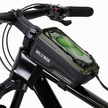 Заредете изображение във визуализатора на галерията – WILDMAN traveling bag for bike frame with zipper 1L ( 4&quot;- 7&quot;) GX220X green
