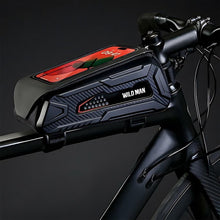 Заредете изображение във визуализатора на галерията – WILDMAN traveling bag for bike frame with zipper 1L (4 &quot;- 7&quot;) M90 black
