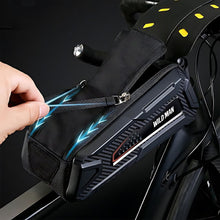 Заредете изображение във визуализатора на галерията – WILDMAN traveling bag for bike frame with zipper 1L (4 &quot;- 7&quot;) M90 black
