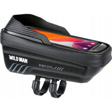 Заредете изображение във визуализатора на галерията – WILDMAN traveling bag for bike frame with zipper 1L (4 &quot;- 7&quot;) E12X black
