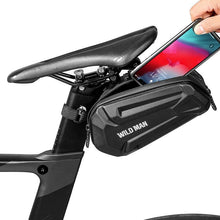 Заредете изображение във визуализатора на галерията – WILDMAN traveling bag under bike saddle with zipper 1,2L XT7 black

