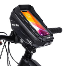 Заредете изображение във визуализатора на галерията – WILDMAN traveling bag for bike handlebars with zipper 1L (4 &quot;- 7&quot;) XT1 black
