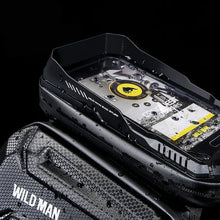 Заредете изображение във визуализатора на галерията – WILDMAN traveling bag for bike handlebars with zipper 0,6L (4 &quot;- 7&quot;) XT3 black
