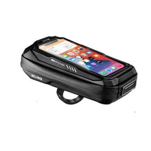 Заредете изображение във визуализатора на галерията – WILDMAN traveling bag for bike handlebars with zipper 0,5L (4 &quot;- 7&quot;) X3 black
